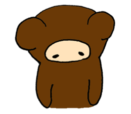 Chansuke,a girl in a bear costume. Basic sticker #15761645