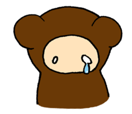Chansuke,a girl in a bear costume. Basic sticker #15761652