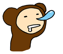 Chansuke,a girl in a bear costume. Basic sticker #15761659
