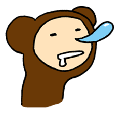 Chansuke,a girl in a bear costume. Basic sticker #15761659
