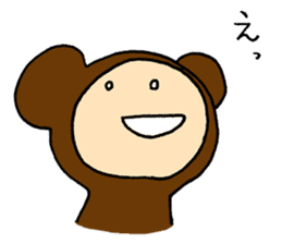 Chansuke,a girl in a bear costume. Basic sticker #15761661