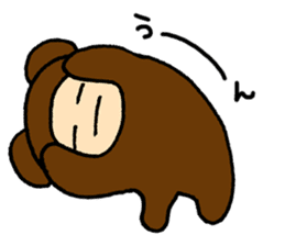 Chansuke,a girl in a bear costume. Basic sticker #15761662