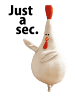 Chickenmom dancing and vacuuming ENGver sticker #15763474