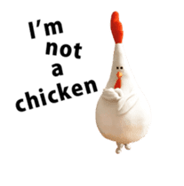 Chickenmom dancing and vacuuming ENGver sticker #15763477