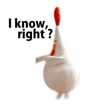 Chickenmom dancing and vacuuming ENGver sticker #15763485