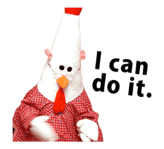 Chickenmom dancing and vacuuming ENGver sticker #15763497