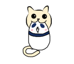 The panda which is bitten by a cat. sticker #15764472