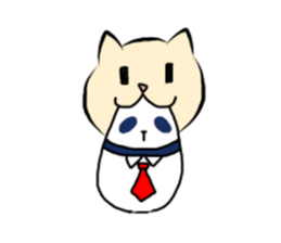 The panda which is bitten by a cat. sticker #15764474