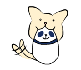 The panda which is bitten by a cat. sticker #15764477