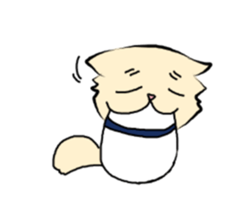 The panda which is bitten by a cat. sticker #15764481