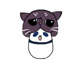 The panda which is bitten by a cat. sticker #15764487