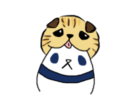 The panda which is bitten by a cat. sticker #15764488