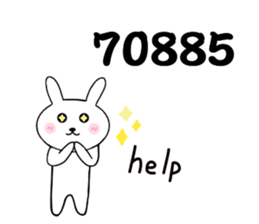 Bunny digital language sticker #15765833