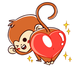 Two Happy Monkeys sticker #15765885