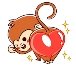 Two Happy Monkeys sticker #15765885