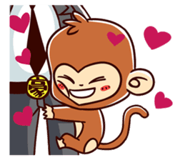 Two Happy Monkeys sticker #15765895