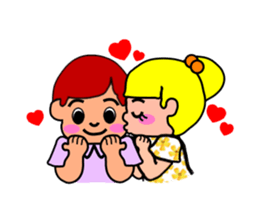 so cute boy&girl's happy life 2 sticker #15767047