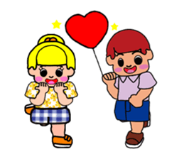 so cute boy&girl's happy life 2 sticker #15767048