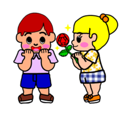 so cute boy&girl's happy life 2 sticker #15767049