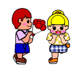 so cute boy&girl's happy life 2 sticker #15767053