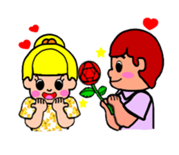 so cute boy&girl's happy life 2 sticker #15767065
