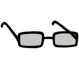 Talking glasses! sticker #15768162