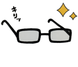 Talking glasses! sticker #15768163