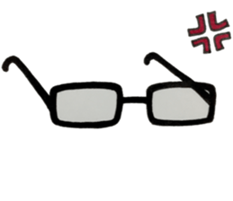 Talking glasses! sticker #15768164