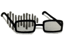 Talking glasses! sticker #15768165
