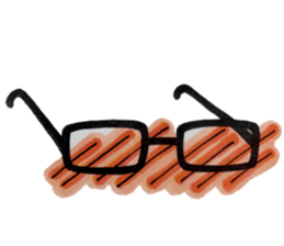 Talking glasses! sticker #15768166