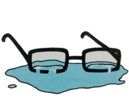 Talking glasses! sticker #15768169