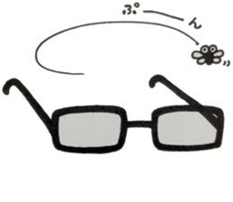 Talking glasses! sticker #15768171