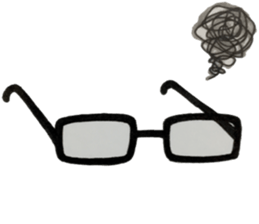 Talking glasses! sticker #15768172