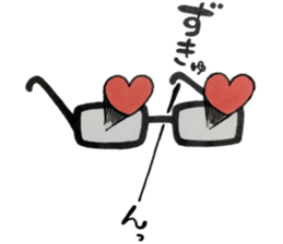 Talking glasses! sticker #15768173