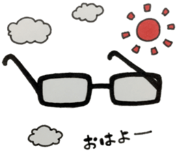 Talking glasses! sticker #15768178
