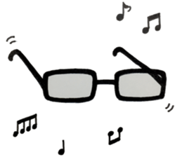 Talking glasses! sticker #15768180