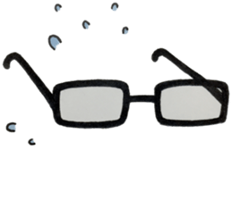 Talking glasses! sticker #15768181