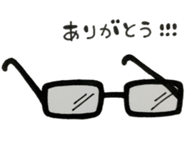 Talking glasses! sticker #15768182
