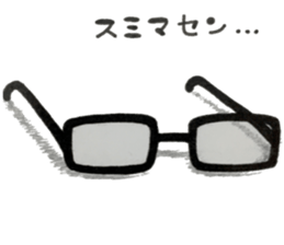 Talking glasses! sticker #15768183