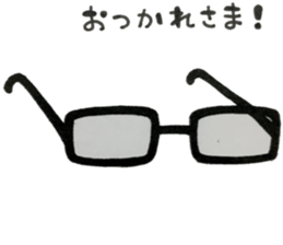 Talking glasses! sticker #15768185