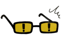 Talking glasses! sticker #15768186