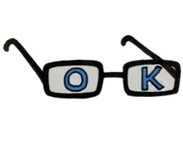 Talking glasses! sticker #15768188