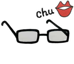 Talking glasses! sticker #15768192
