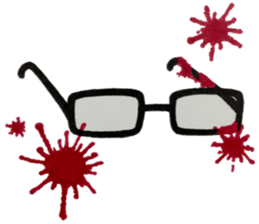 Talking glasses! sticker #15768193