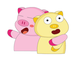 Lovely Time of Pink Couple Animated sticker #15768714