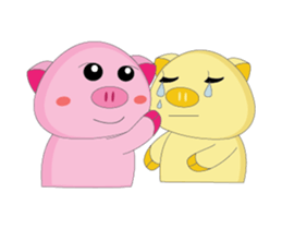 Lovely Time of Pink Couple Animated sticker #15768717