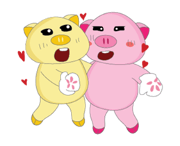Lovely Time of Pink Couple Animated sticker #15768718