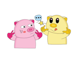 Lovely Time of Pink Couple Animated sticker #15768719