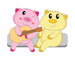 Lovely Time of Pink Couple Animated sticker #15768721