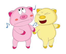 Lovely Time of Pink Couple Animated sticker #15768725